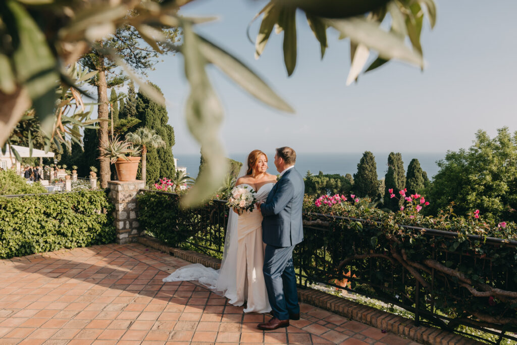 KIND WORDS elegant destination wedding Sicily with sea view ceremony